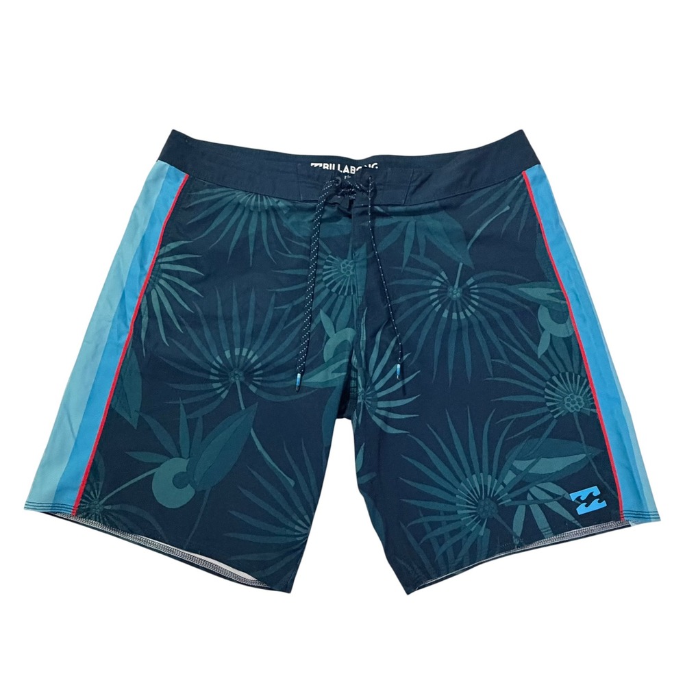 Billabongβ Airlite DBah Board Shorts Mens 36 Teal Floral Palm Print M103NBDB